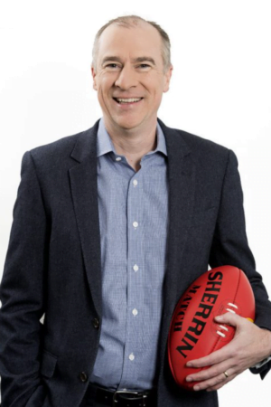 Sports presenter Gerard Whateley